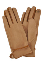 Load image into Gallery viewer, Braided Band Trim Suede Smart Winter Gloves
