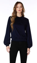 Load image into Gallery viewer, Smocked Shirred Turtleneck Tee

