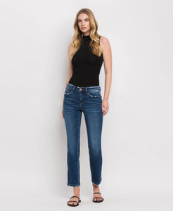 MID RISE ANKLE SLIM STRAIGHT JEANS F4999