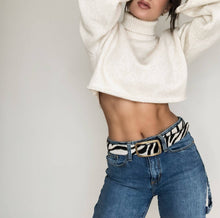 Load image into Gallery viewer, Kallyn Wide Exotic Fur Belt
