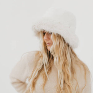 Faux Fur Flora Bucket Hat