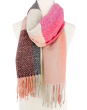 Load image into Gallery viewer, 9 Colors--Softer Than Cashmere Colorblock Blanket Scarf
