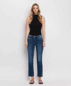 MID RISE ANKLE SLIM STRAIGHT JEANS F4999