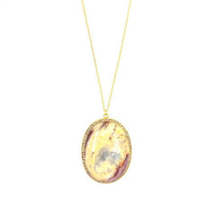 Load image into Gallery viewer, Crystal Encrusted Cabochon Necklace
