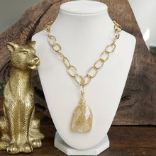 Load image into Gallery viewer, Statement Natural Stone Chain necklace
