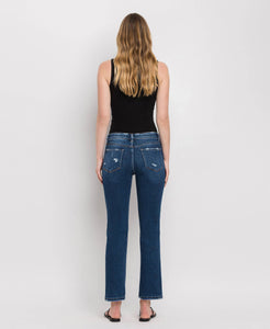 MID RISE ANKLE SLIM STRAIGHT JEANS F4999