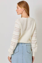 Load image into Gallery viewer, Textured Sleeve Sweater In Peach Coral
