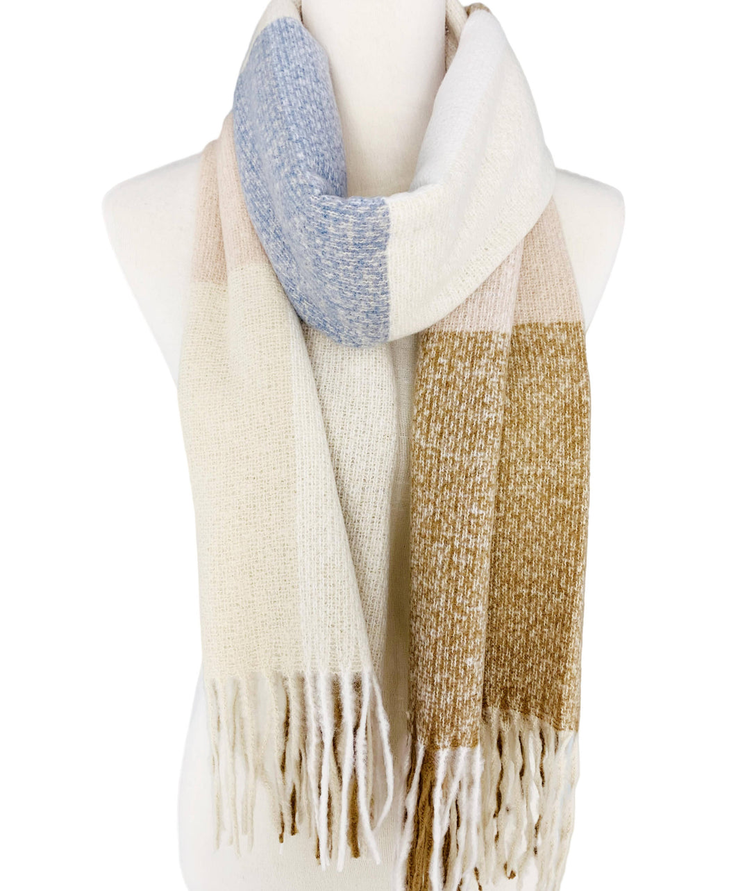 9 Colors--Softer Than Cashmere Colorblock Blanket Scarf