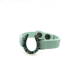 Load image into Gallery viewer, Skinny Horseshoe Leather Bracelet
