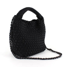 Load image into Gallery viewer, Small Nylon Woven Hobo Crossbody Bag with Cosmetic Pouch
