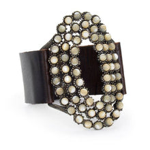 Load image into Gallery viewer, Large Open Oval Leather Bracelet
