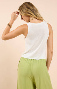 Sterling Sweater Tank: WHITE