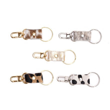 Load image into Gallery viewer, Key Chain In Leather, Hair on Hide
