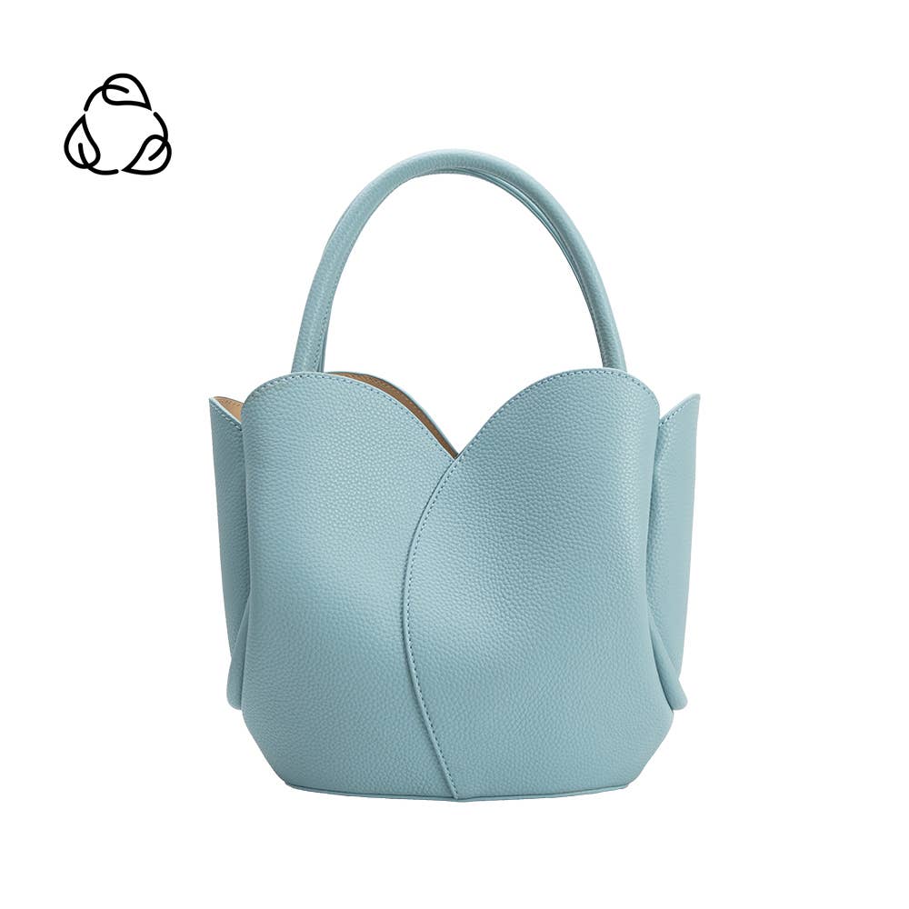 Tulip Blue Recycled Vegan Top Handle Bag Pre-Order 5/20
