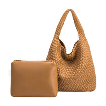 Load image into Gallery viewer, Johanna Camel Large Recycled Vegan Shoulder Bag
