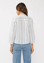 Load image into Gallery viewer, 3/4 Blouson Sleeve Tie-Front Blouse
