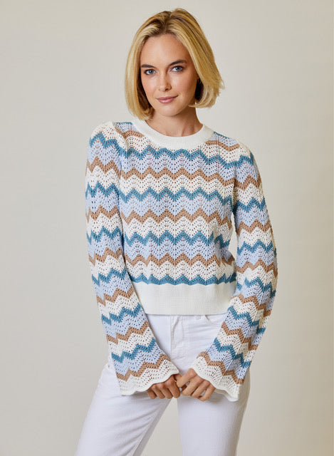 Design History LS Flare Sleeve Sweater