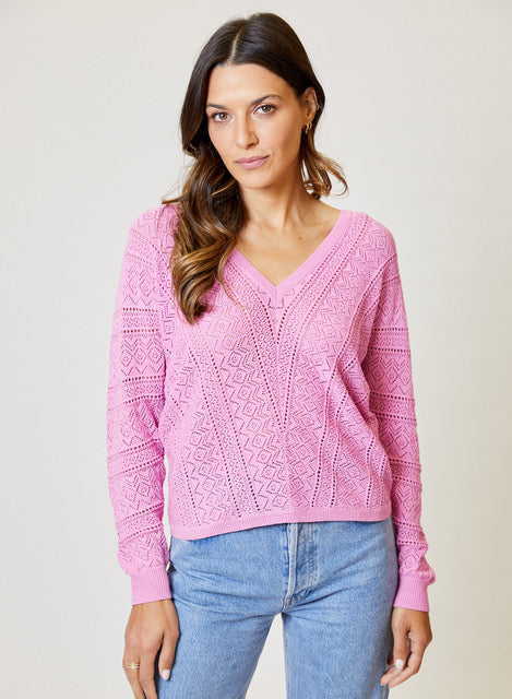 Design History V-Neck LS Sweater