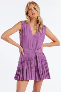 Bishop and Young Lagos Mini Dress in Violet and Paradise