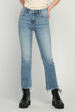 Load image into Gallery viewer, Cropped Flare in Medium Wash Stretch Denim
