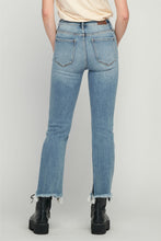Load image into Gallery viewer, Cropped Flare in Medium Wash Stretch Denim
