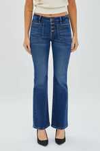 Load image into Gallery viewer, Hidden Denim Front Pocket Button Up Mid Rise Flare Jean
