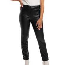 Load image into Gallery viewer, Mid-Rise Ankle Vegan Leather Pants
