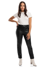 Load image into Gallery viewer, Mid-Rise Ankle Vegan Leather Pants

