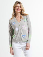 Load image into Gallery viewer, Zaket and Plover Flowers and Spots Cardigan in Marl
