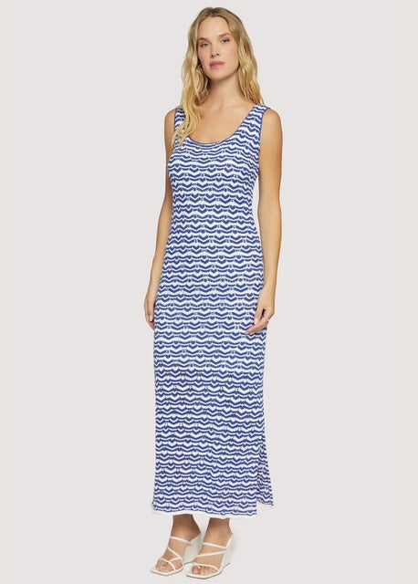 Lost & Wander Wave of Venus Maxi Dress navy/wht