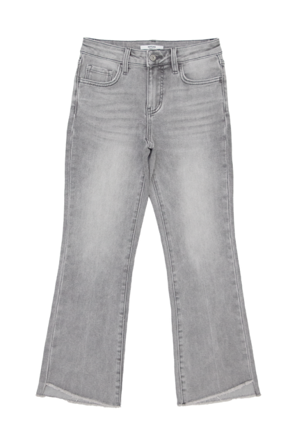 【BOK PLACE】Gray Soft Span Long Bootcut Denim Pants Grey Long Length Bootcut Jeans – Crimsoune Club