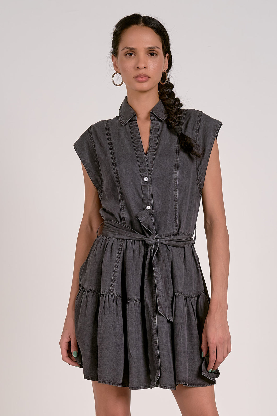 Elan Tie Waist Mini Dress