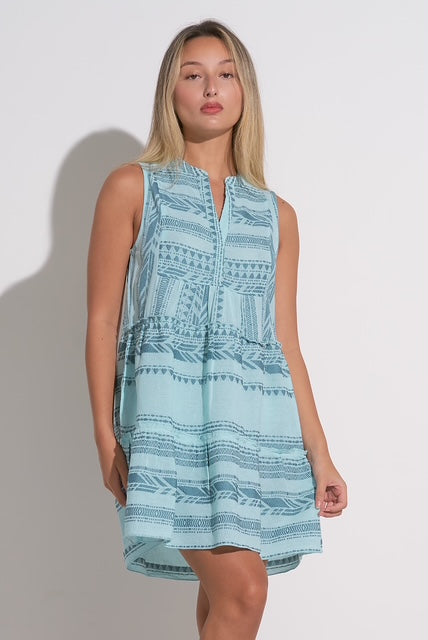 Elan Striped Babydoll Dress