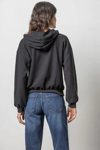 Button Front Hoodie Lilla P