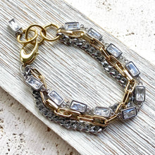 Load image into Gallery viewer, Mixed metal non tarnishing necklace edgy glam jewelry
