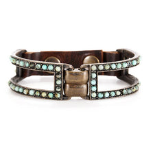 Load image into Gallery viewer, Double Sided Beaded Two Bar Bracelet

