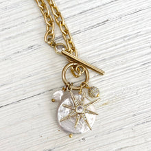 Load image into Gallery viewer, Fresh water pearl star gold boutique necklace trendy jewelry
