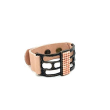 Load image into Gallery viewer, Open Rectangle Leather Bracelet
