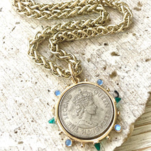 Load image into Gallery viewer, Queen Horse England Royal Family coin jewelry necklace
