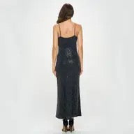 Load image into Gallery viewer, Sequin V-Neck Maxi Dress
