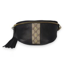 Load image into Gallery viewer, Britt Belt Bag In Black Leather | Upcycled Gucci
