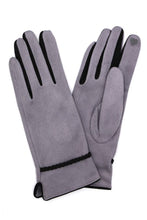 Load image into Gallery viewer, Braided Band Trim Suede Smart Winter Gloves
