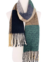 Load image into Gallery viewer, 9 Colors--Softer Than Cashmere Colorblock Blanket Scarf
