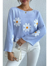 Load image into Gallery viewer, Daisy Floral Embroidered Sweater
