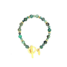 Load image into Gallery viewer, Beaded Bracelet in Gold Finish
