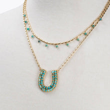 Load image into Gallery viewer, Prism - Turquoise Equestrian Horseshoe Necklace &amp; Choker
