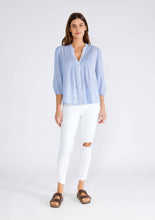 Load image into Gallery viewer, Pintuck 3/4 Sleeve Button Down Blouse
