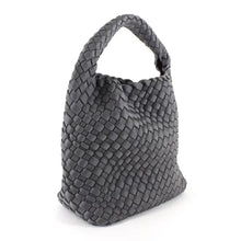 Load image into Gallery viewer, Small Nylon Woven Hobo Crossbody Bag with Cosmetic Pouch
