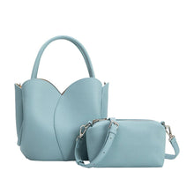 Load image into Gallery viewer, Tulip Blue Recycled Vegan Top Handle Bag Pre-Order 5/20
