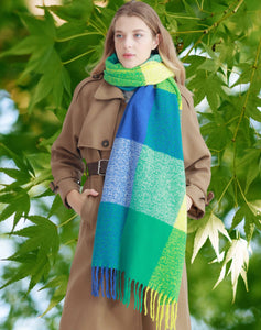 9 Colors--Softer Than Cashmere Colorblock Blanket Scarf